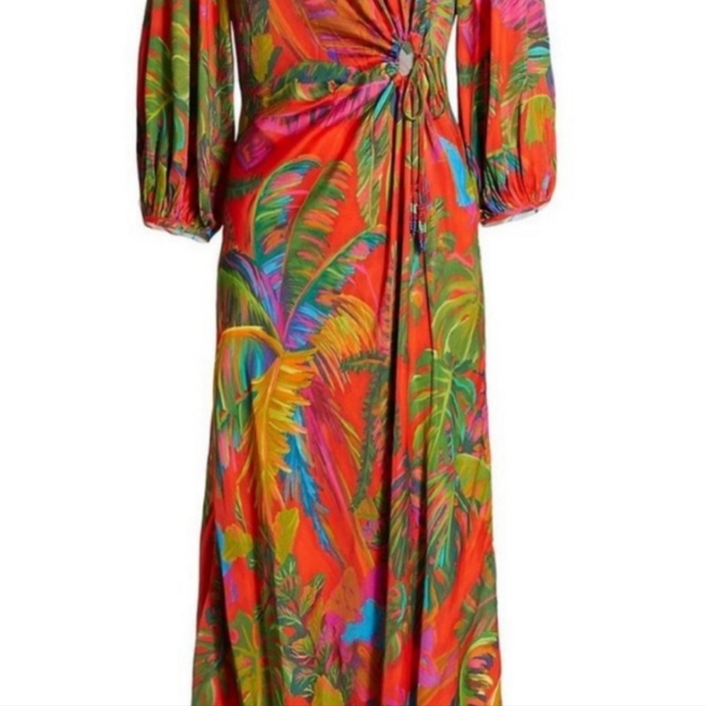 Farm Rio Urban Jungle Midi Dress size L